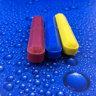 Octagonal / Octahedral Color-Coded Stirring Bars (with pivot ring) (various sizes / colors available)